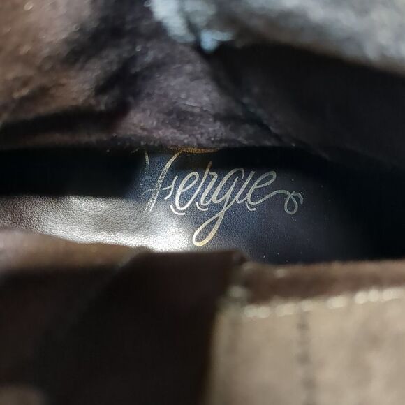 Fergie Mercury Studded Moto Combat Leather Boots, Lace Up, Size 7.5 - Picture 2 of 9